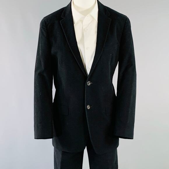 Prada Other - PRADA Size 38 Regular Black Velvet Cotton Blend Notch Lapel Suit